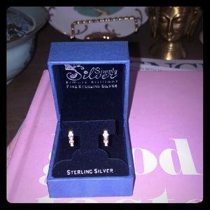 Simply Silver gold tone sterling silver earrings